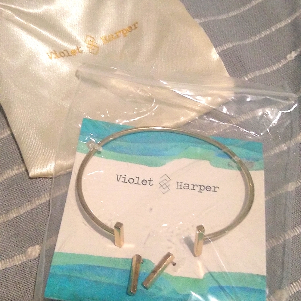 Violet Harper cuff and earring set